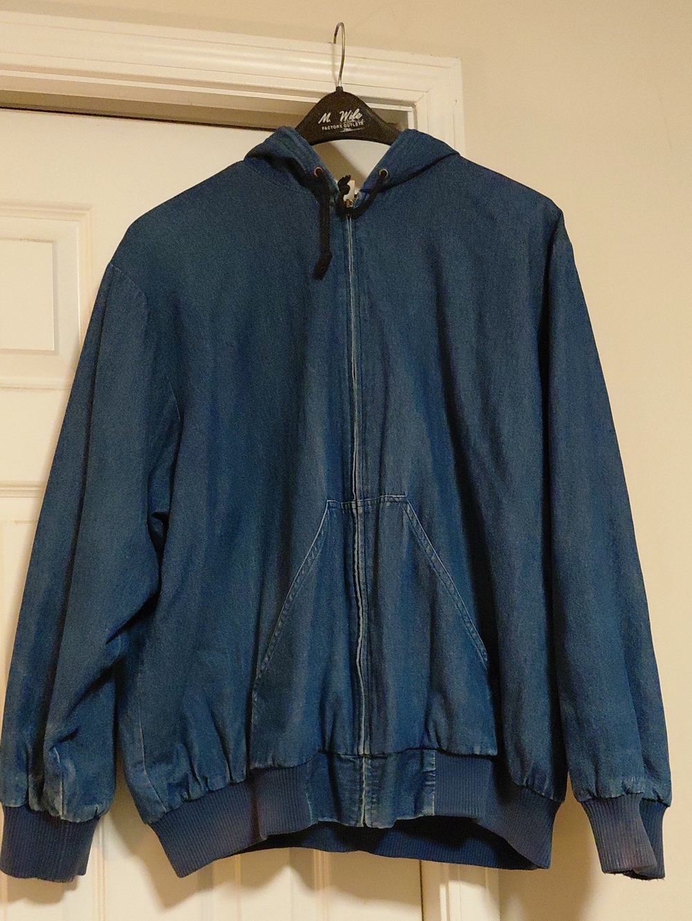 Men's Blue Hooded Zip Jacket
